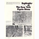 <------ Bicycling Magazine 05-1973 ------> 1973 New York City Cycle Show