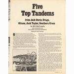 <-- Bicycling Magazine 08-1976 --> Top 5 Tandems - Jack Davis / Urago / Gitane / Jack Taylor / Southern Cross