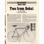 <-- Bicycling Magazine 02-1977 --> Sekai 2500 Grand Tour / 5000 Superlite