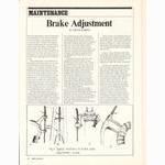 <-- Bicycling Magazine 09-1970 --> Brake Adjustment
