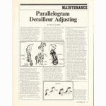 <------ Bicycling Magazine 10-1970 ------> Parallelogram Derailleur Adjustment Technique