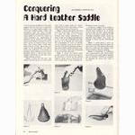 <-- Bicycling Magazine 12-1973 --> Conquering A Hard Leather Saddle