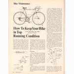 <-- Bicycling Magazine 04-1975 --> How To Keep Your Bike In Top Running Condition