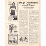 <-- Bicycling Magazine 05-1975 --> Design Considerations For An Ultralight Track Bike