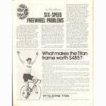 <-- Bicycling Magazine 05-1975 --> Six Speed Freewheel Problems
