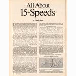 <-- Bicycling Magazine 03-1977 --> All About 15 Speeds - Part 1