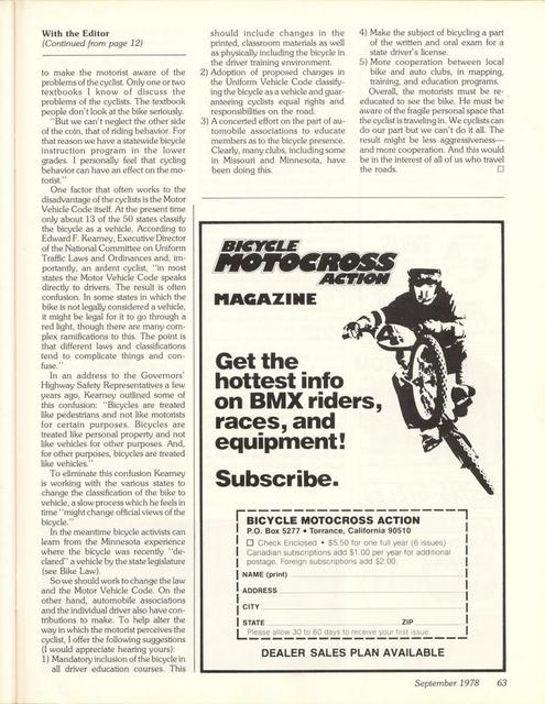 <------ Bicycling Magazine 09-1978 ------> Competition Inspires Seven Speed Sprocket