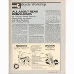 <-- Bicycling Magazine 01-1980 --> Bicycle Workshop - Part 1 - All About Rear Derailleurs