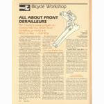 <-- Bicycling Magazine 03-1980 --> Bicycle Workshop - Part 2 - All About Front Derailleurs