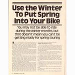 <------ Bike World 01-1980 ------> Use Winter To Put Spring Into Your Bike