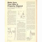 <-- Bicycling Magazine 03-1980 --> Make Sure Your Bike Is Properly Aligned