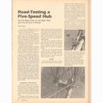 <-- Bicycling Magazine 04-1980 --> Road Testing A Five Speed Hub