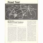 <-- Bicycling Magazine 11-1978 --> Gitane Tandem