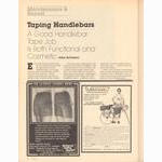 <-- Bicycling Magazine 12-1980 --> Taping Handlebars