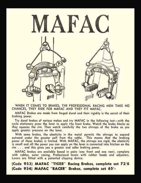 MAFAC Tiger / Racer advertisement (1957)