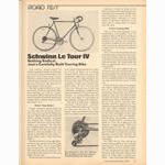 <-- Bicycling Magazine 11-1979 --> Schwinn Le Tour IV