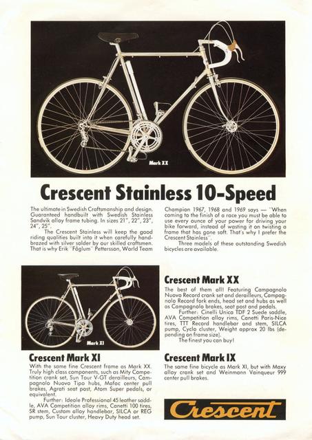 Crescent MCB catalog (1974)