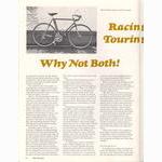 <-- Bicycling Magazine 06-1973 --> Hetchin's Racing / Touring