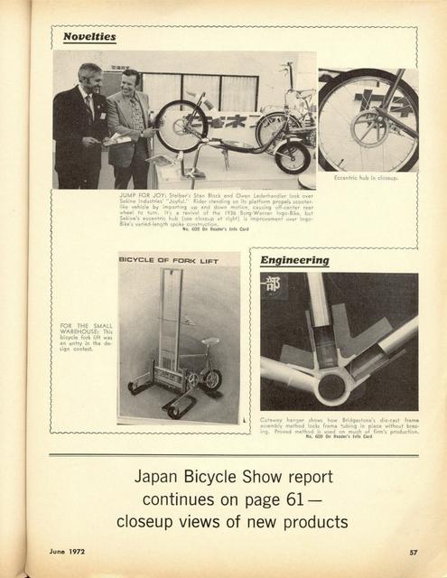 <------ American Bicyclist 06-1972 ------> 1972 Japan Bicycle Show