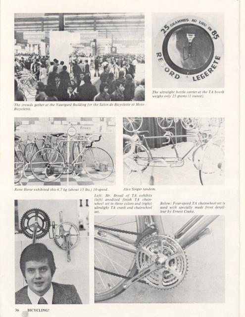 <------ Bicycling Magazine 12-1973 ------> 1973 Paris Show Salon de Bicyclette - Part 1