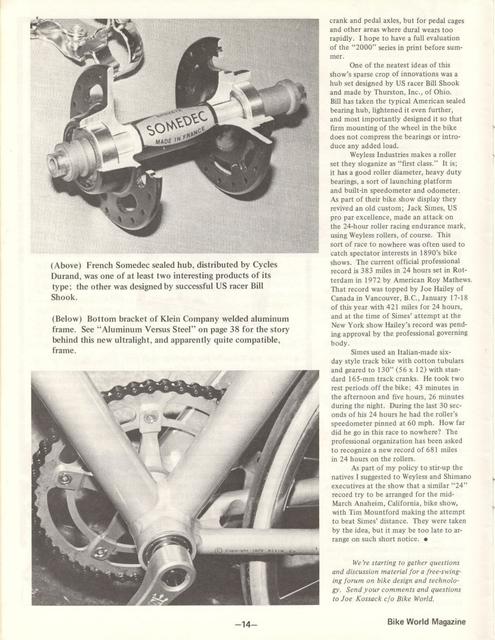 <---------- Bike World 04-1975 ----------> 1975 New York City Cycle Show