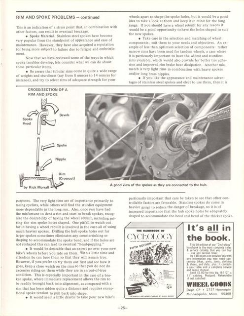 <---------- Bike World 04-1972 ----------> Rim And Spoke Problems