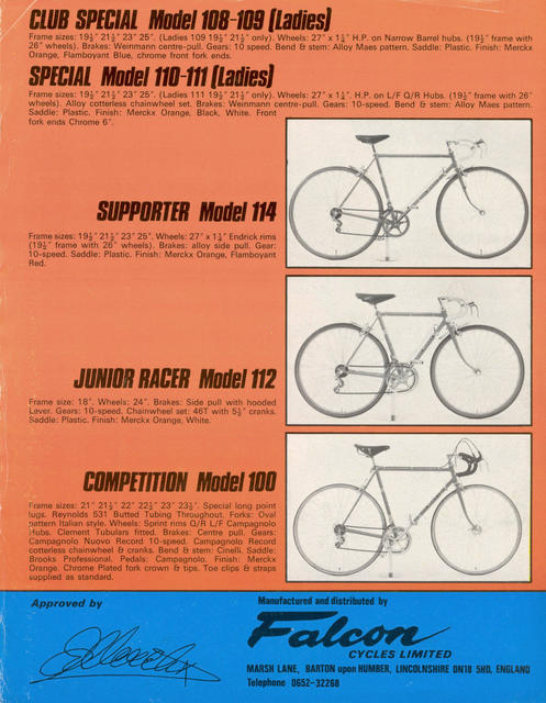 Falcon Merckx brochure (1973)