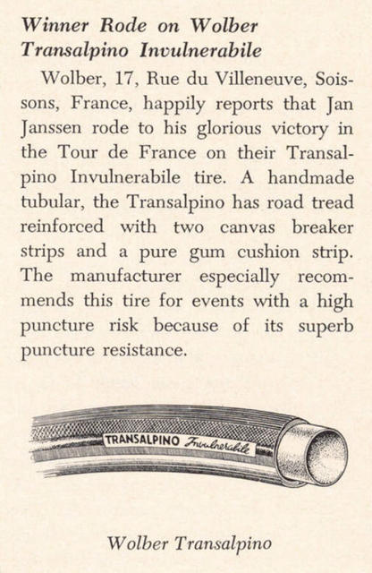 Wolber Transalpino Invulnerabile press release (11-1968)