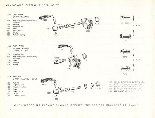 Campagnolo catalog # 17a (1975)