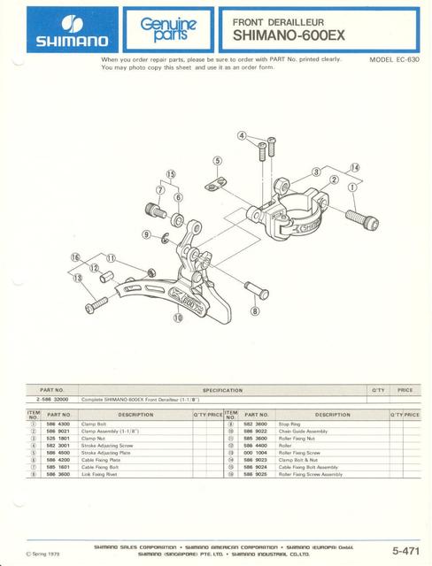 Shimano parts catalog  (04-1979)