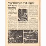 <-- Bicycling Magazine 04-1979 --> Basic Bicycle Lubrication