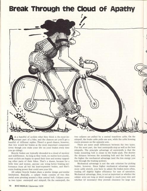 <------ Bicycling Magazine 09-1979 ------> Advanced Braking Theory