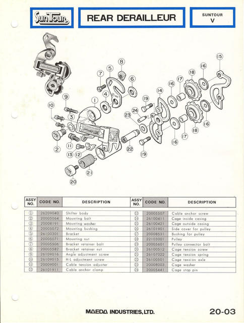 SunTour parts catalog (1976)