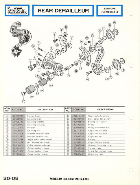 SunTour parts catalog (1976)