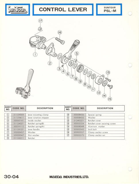 SunTour parts catalog (1976)