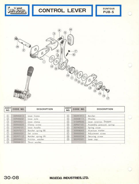 SunTour parts catalog (1976)