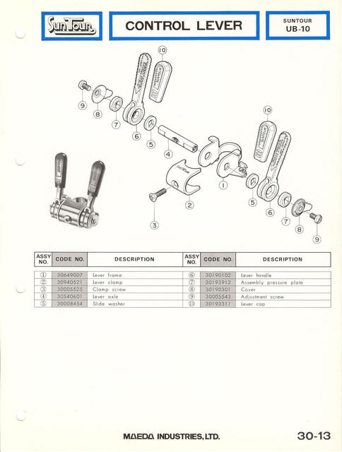 SunTour parts catalog (1976)