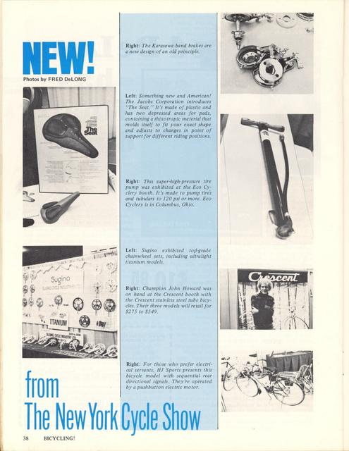 <------ Bicycling Magazine 05-1974 ------> 1974 New York City Cycle Show