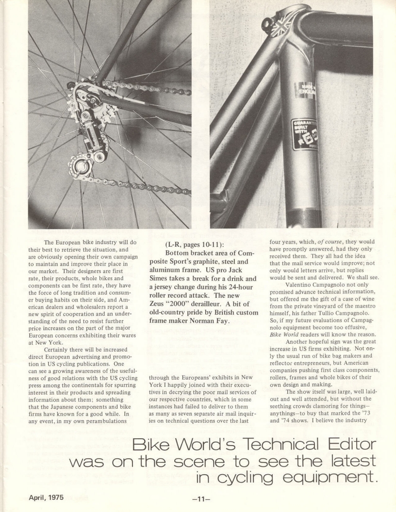 <---------- Bike World 04-1975 ----------> 1975 New York City Cycle Show