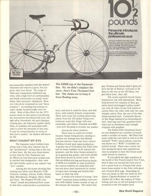 <---------- Bike World 04-1975 ----------> 1975 New York City Cycle Show