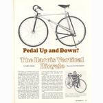 <-- Bicycling Magazine 10-1973 --> Harris Vertical Bike