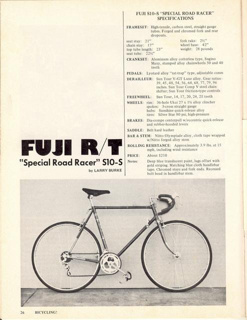 Fuji special discount road racer bicycle