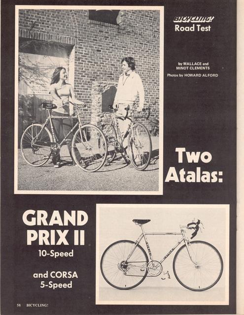 <------ Bicycling Magazine 05-1975 ------> Atala Grand Prix II / Corsa