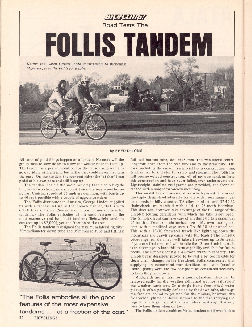 1984 Follis Touring Tandem Bike Forums