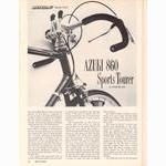 <------ Bicycling Magazine 06-1975 ------> Azuki 860 Sports Tourer