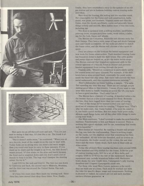 <---------- Bike World 07-1976 ----------> Jim Merz