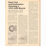 <------ Bicycling Magazine 04-1979 ------> Choosing A $210 To $250 Bicycle