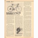 <------ Bicycling Magazine 11-1979 ------> Schwinn Le Tour IV