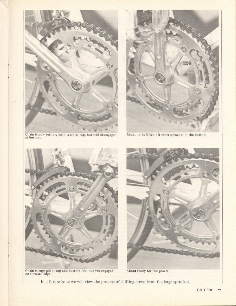 <------ Bicycling Magazine 07-1970 ------> How A Front Derailleur Works