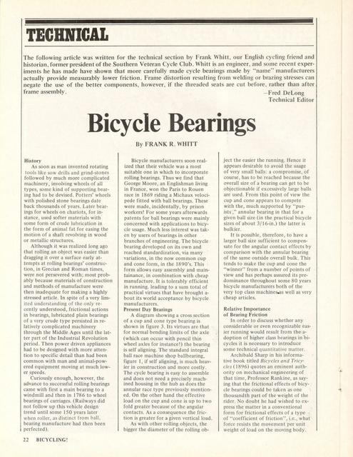 <------ Bicycling Magazine 09-1970 ------> Bicycling Bearings